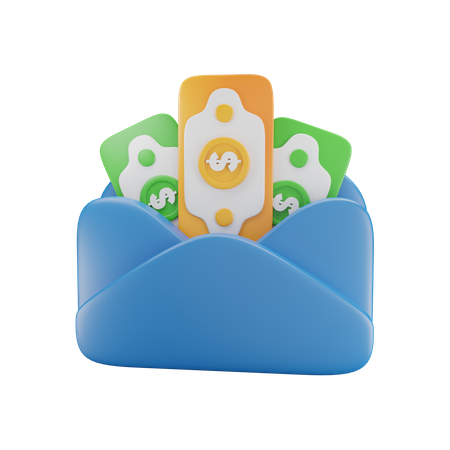 Money In Envelope  3D Icon