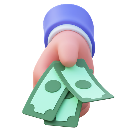 Money In Hand  3D Icon