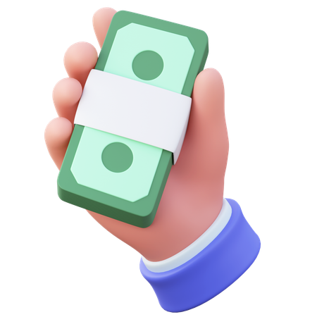 Money In Hand  3D Icon