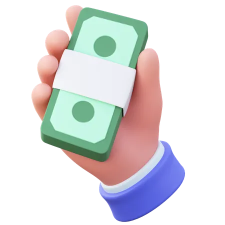 Money In Hand  3D Icon