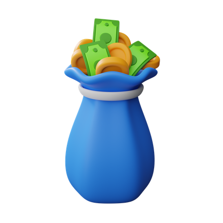 Money in sacks  3D Icon