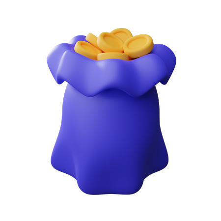 Money in sacks  3D Icon