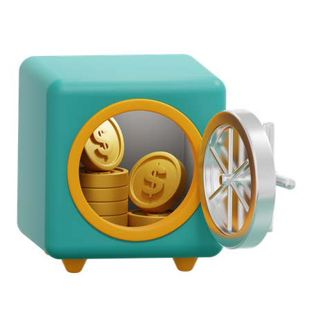 Money In Vault  3D Icon