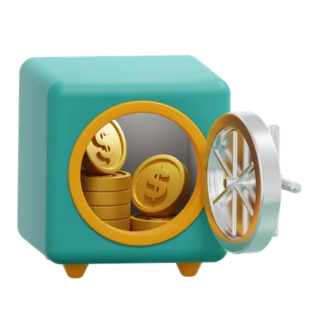 Money In Vault  3D Icon