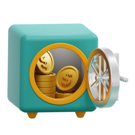 Money In Vault  3D Icon