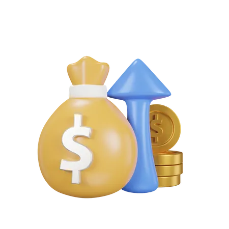 Money Increase  3D Icon