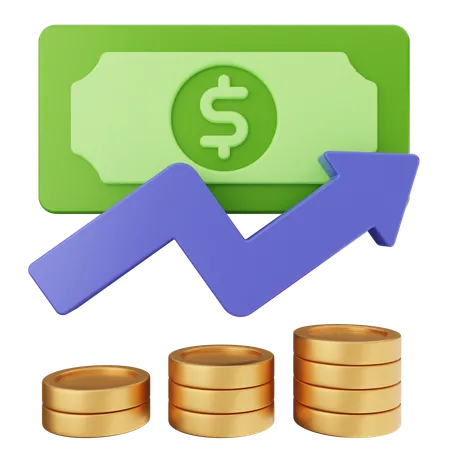 Money Increase  3D Icon