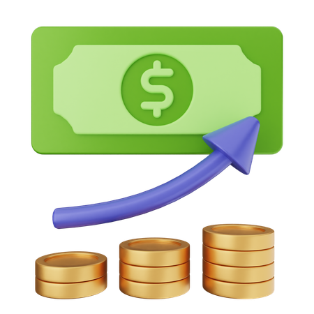 Money Increase  3D Icon