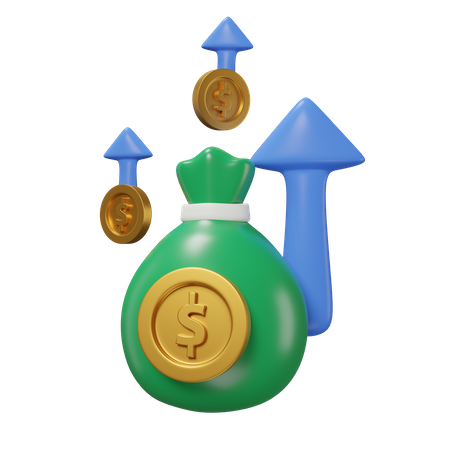 Money Increase  3D Icon