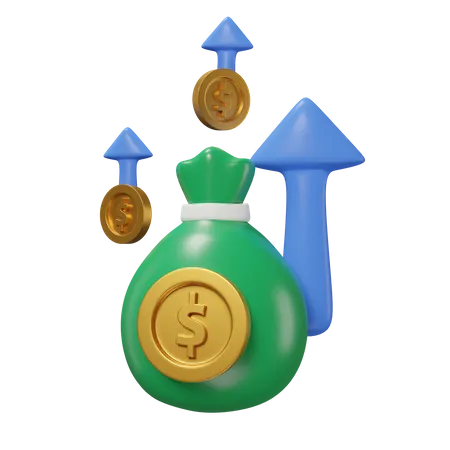 Money Increase  3D Icon