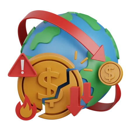 3 D Rendering Money Inflation Isolated Useful For Banking Currency Finance And Global Business 3D Icon