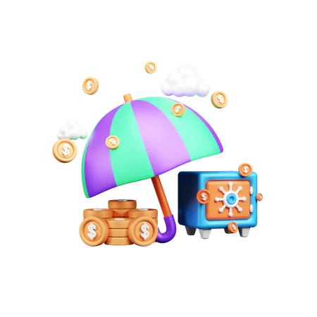 Money Insurance  3D Icon