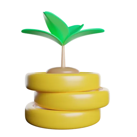 Growth Money Investment 3D Icon