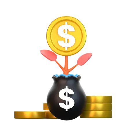 Money investment  3D Icon