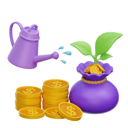 Money Investment  3D Icon