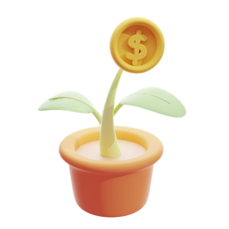 Money Investment  3D Icon