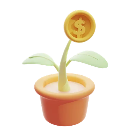 Money Investment  3D Icon