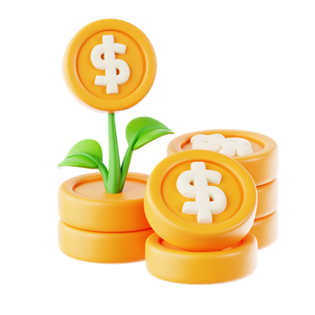 Money Investment  3D Icon