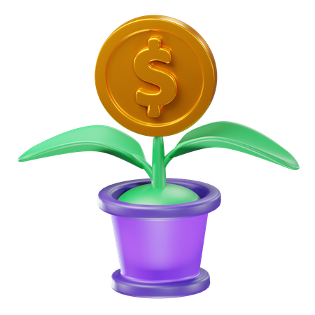 Money Investment  3D Icon