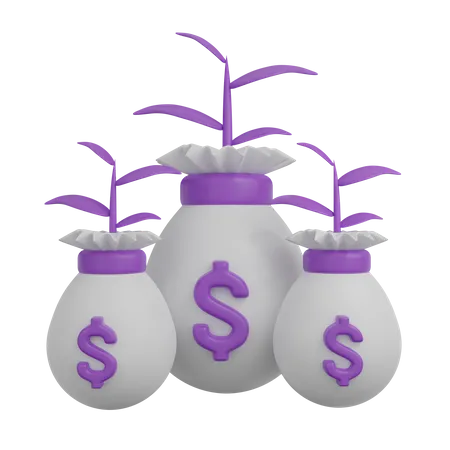 Money Investment  3D Icon