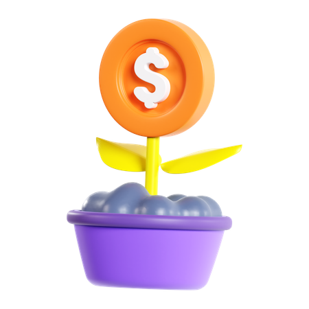 Money Investment  3D Icon