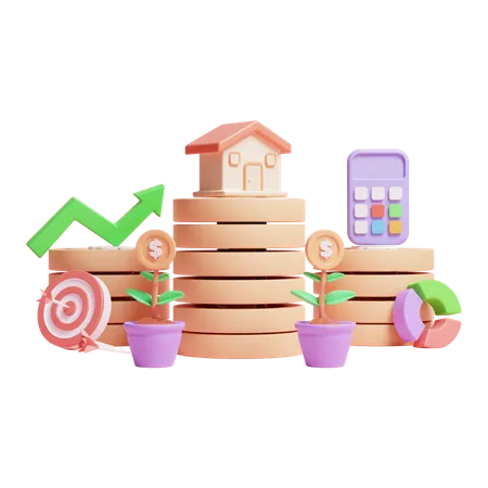 Money Investment  3D Icon