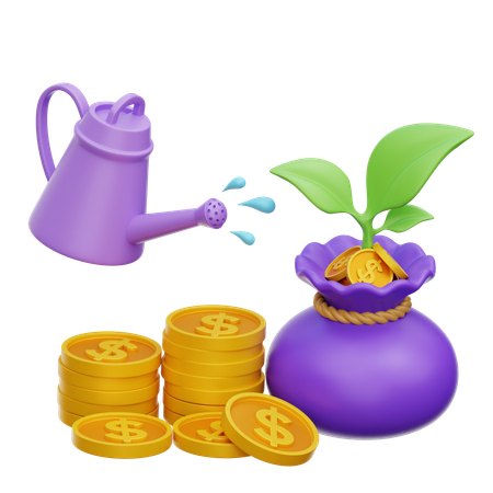 Money Investment  3D Icon