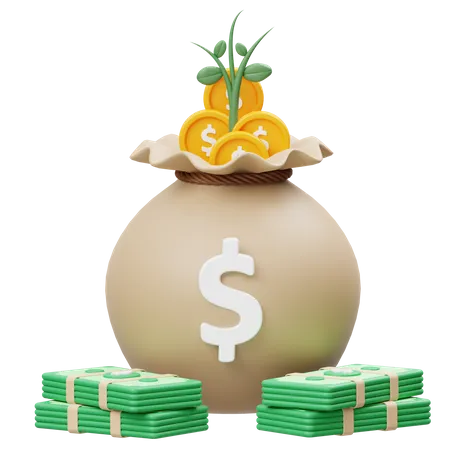 Money Investment  3D Icon