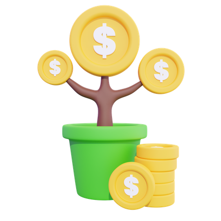 Money Investment  3D Icon