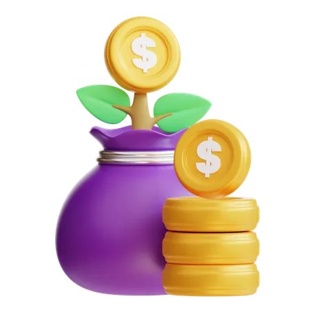 Money Investment  3D Icon