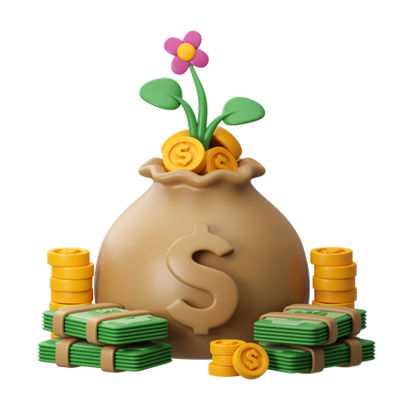 Money Investment  3D Icon