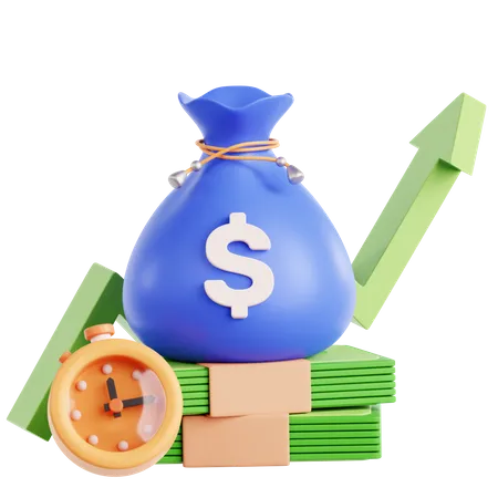 Money Investment  3D Icon