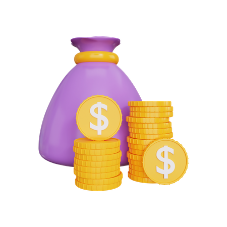 Money Investment  3D Illustration