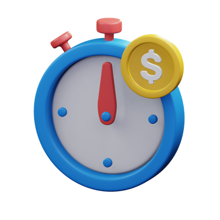 Money Is Time  3D Icon