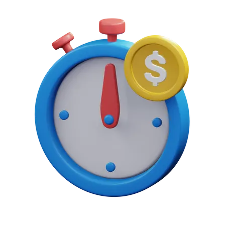 Money Is Time  3D Icon