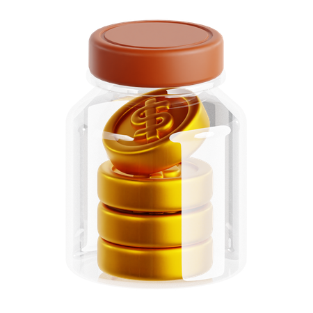 Money Jar 1  3D Icon
