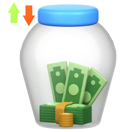 Money Jar 3 D Icon Illustration 3D Icon