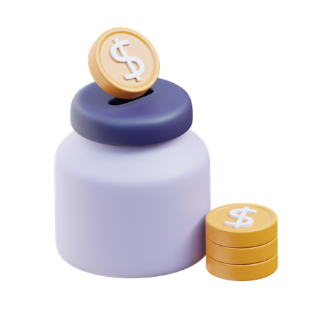 Money Jar  3D Icon