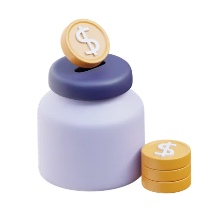 Money Jar  3D Icon