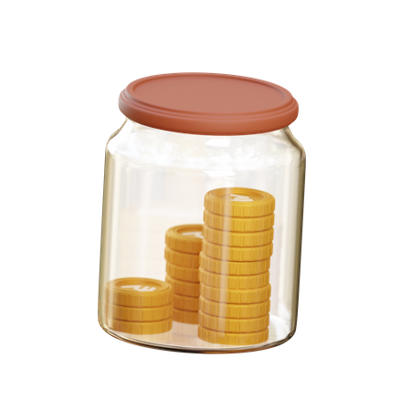 Money Jar 3D Illustration