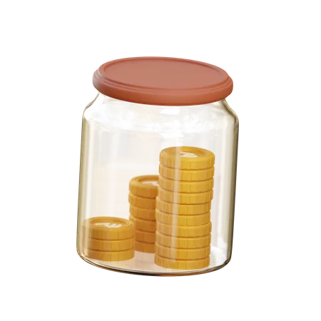 Money Jar 3D Illustration