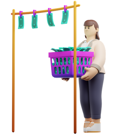 Money Laundering  3D Illustration