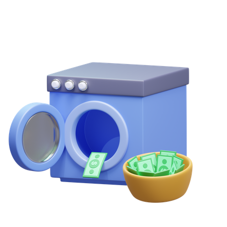 Money Laundry  3D Icon