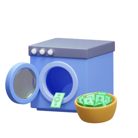 Money Laundry  3D Icon