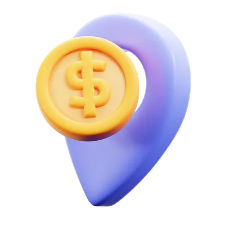 Money Location  3D Icon