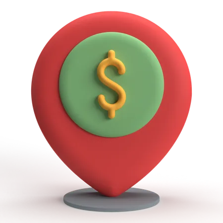 Money Location  3D Icon