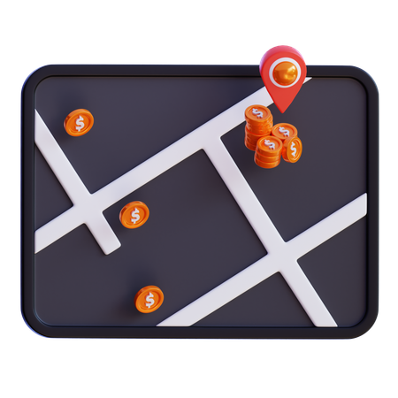 Money Location  3D Icon