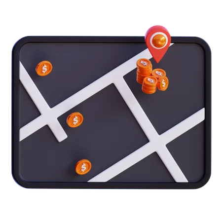 Money Location  3D Icon