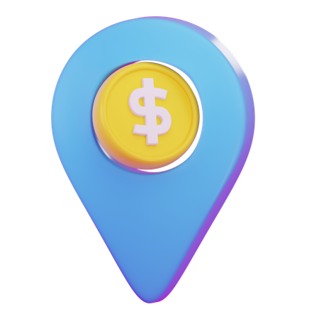 Money Location  3D Icon