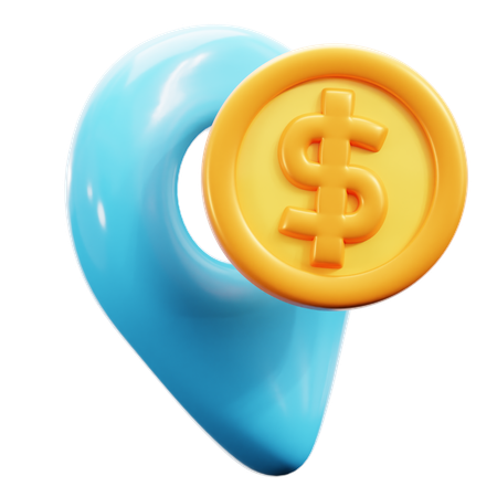 Money Location  3D Icon